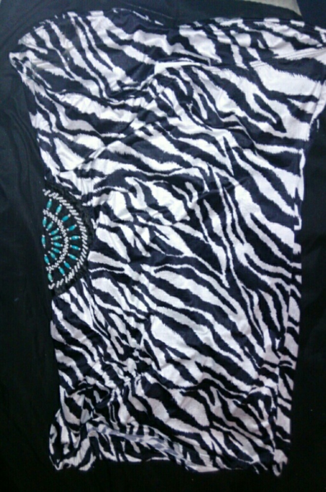 Zebra Mini Dress w/ Beading